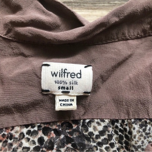 Wilfred Sheer Snakeskin 100% Silk Blouse - Picture 2 of 7